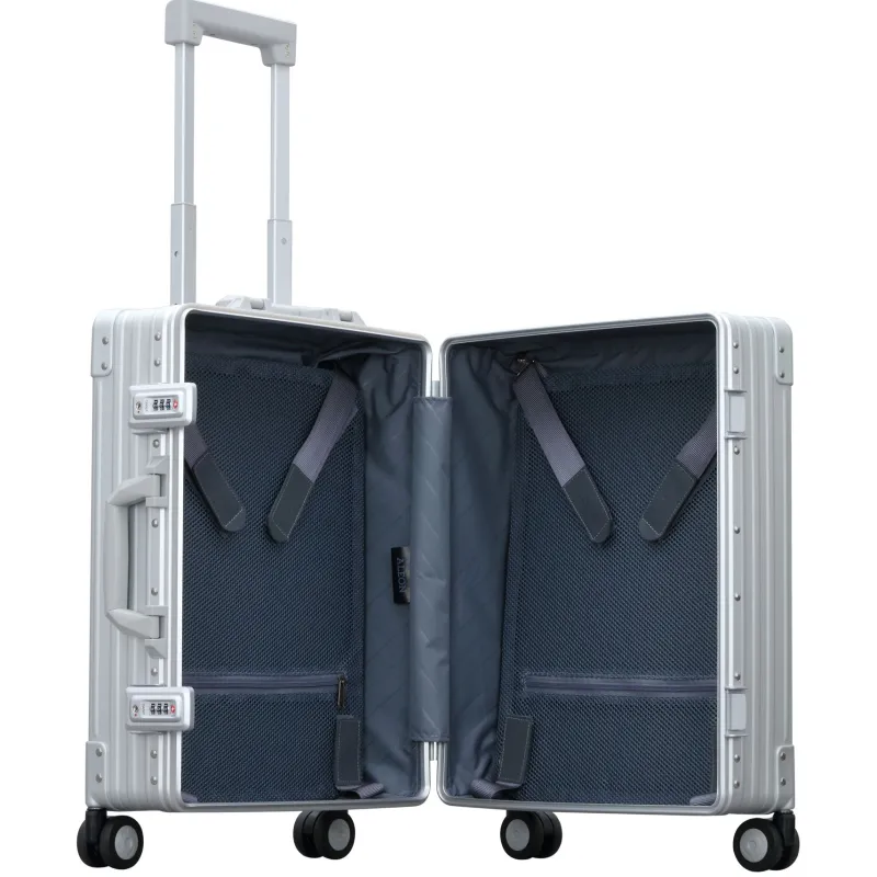 Aleon Rolling Spinner|Hardside Luggage<Aircraft Grade Aluminum 21in Classic Carry On | Altman Luggage