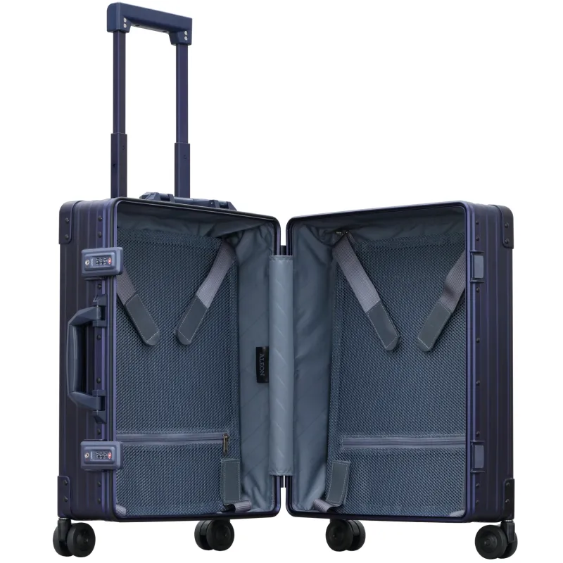 Aleon Rolling Spinner|Hardside Luggage<Aircraft Grade Aluminum 21in Classic Carry On | Altman Luggage