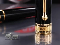 Aurora Rollerball<Optima - Resin w/ Gold Plated Trim Rollerball Pen - AU-97 Black