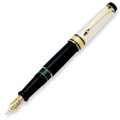 Aurora Fountain<Optima Solid Silver Cap Fountain Pen