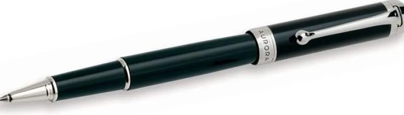 Aurora Rollerball<Talentum w/ Chrome Trim Medium Point Rollerball P Finesse Black