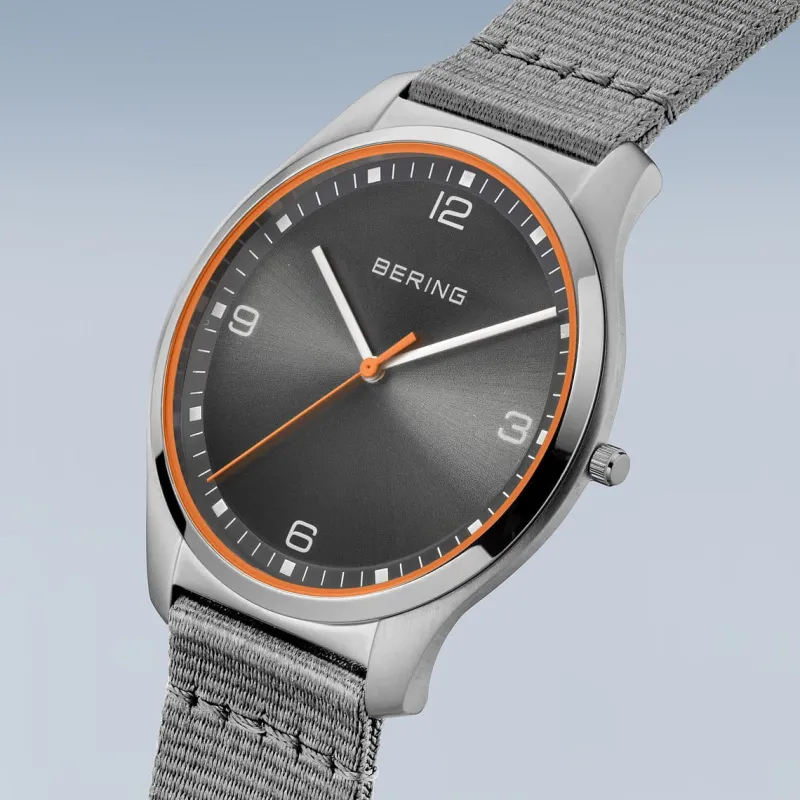 Bering Men's Watches<Men's Watch | Ultra Slim | polished/brushed grey | 18342-577