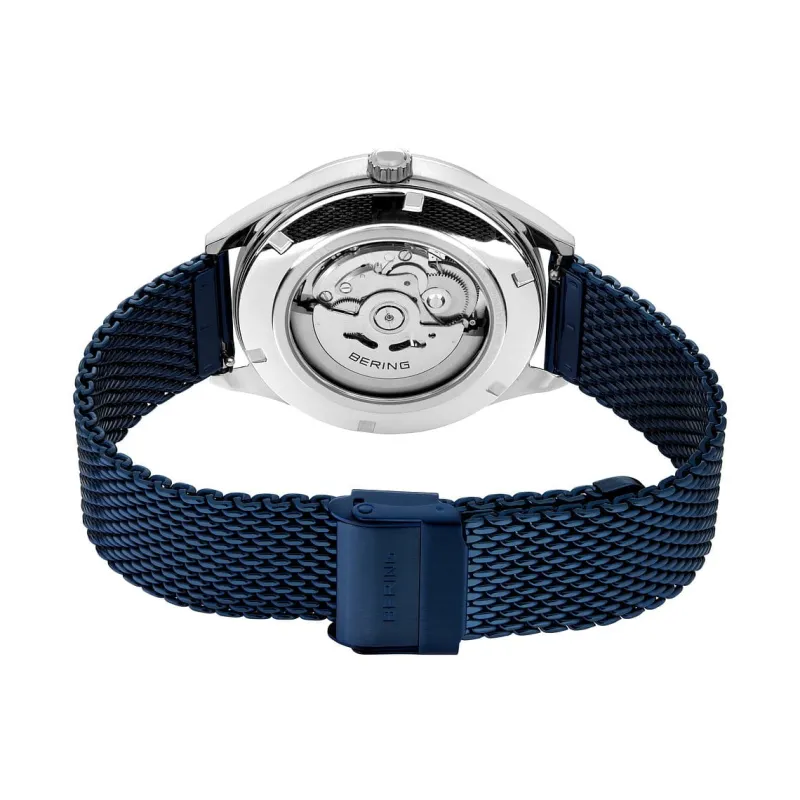 Bering Men's Watches<Mens Watch Automatic polished brushed silver Blue Dial 16743307