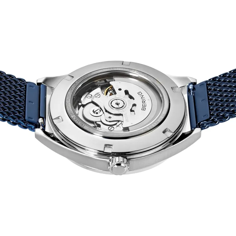 Bering Men's Watches<Mens Watch Automatic polished brushed silver Blue Dial 16743307