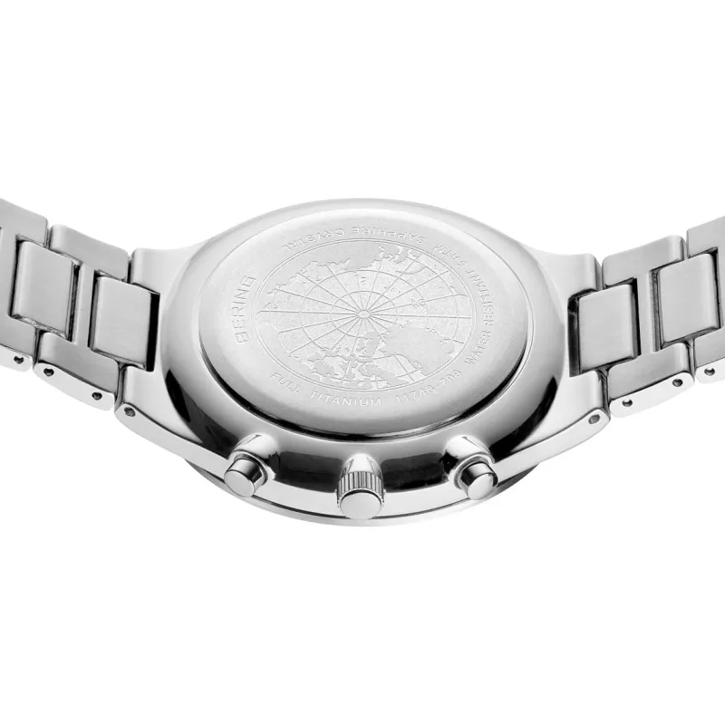 Bering Men's Watches<Titan Chrono | brushed silver 11743709 | Altman Luggage
