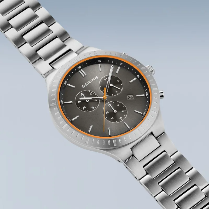 Bering Men's Watches<Titan Chrono | brushed silver 11743709 | Altman Luggage