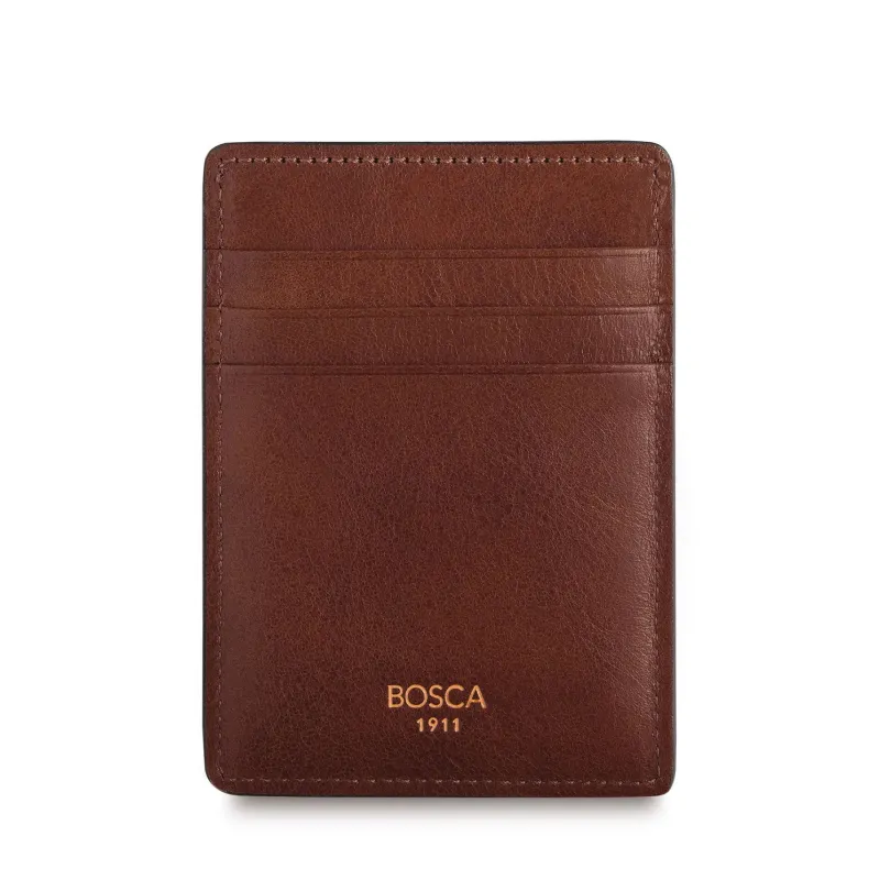 Bosca Men's Wallets<Deluxe Front Pocket Wallet Old Leather Dark Brown