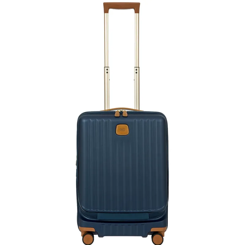 Bric's Carry-on Luggage<Brics Capri 21 Spinner With Pocket Expandable On Sale Matte Blue