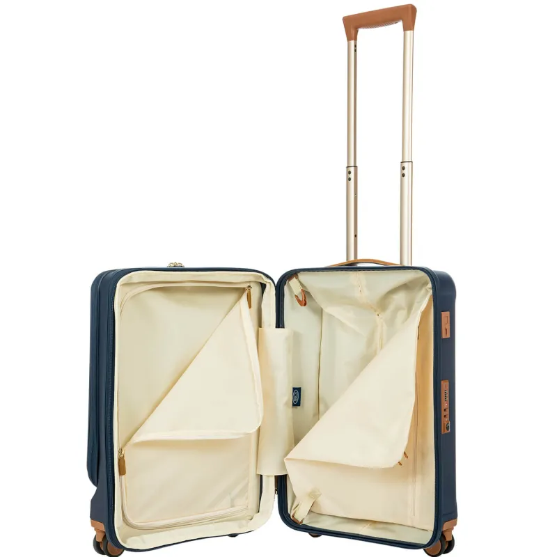 Bric's Carry-on Luggage<Brics Capri 21 Spinner With Pocket Expandable On Sale Matte Blue