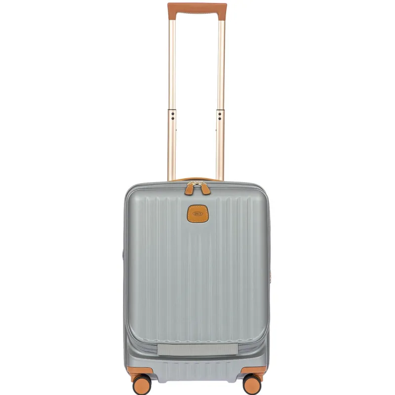 Bric's Carry-on Luggage<Brics Capri 21 Spinner With Pocket Expandable On Sale Silver Shine
