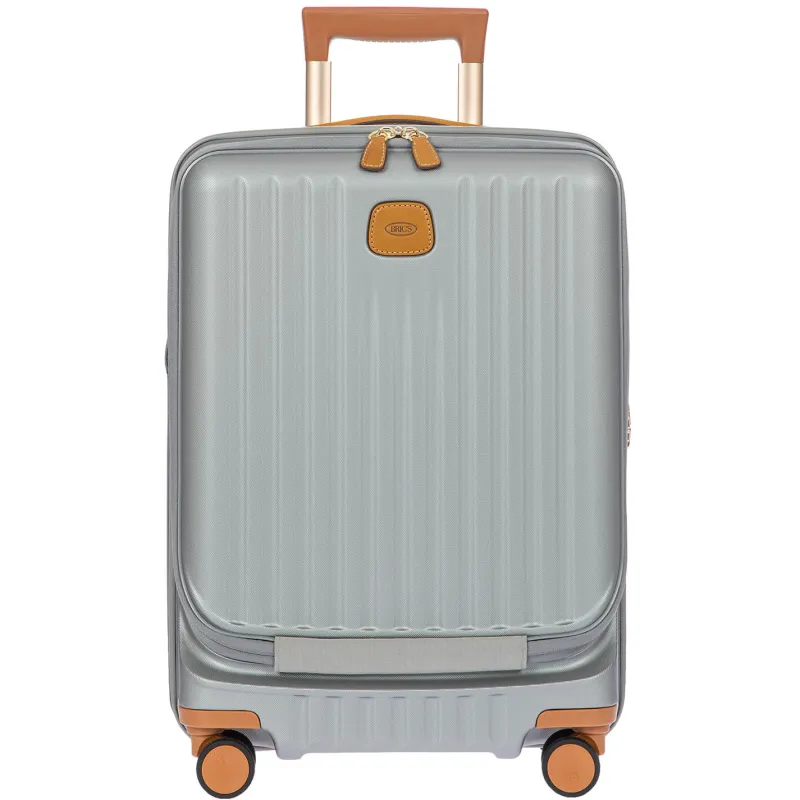 Bric's Carry-on Luggage<Brics Capri 21 Spinner With Pocket Expandable On Sale Silver Shine
