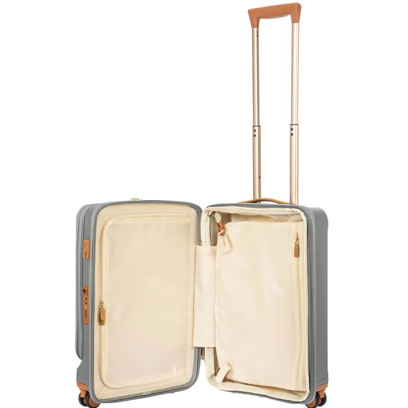 Bric's Carry-on Luggage<Brics Capri 21 Spinner With Pocket Expandable On Sale Silver Shine