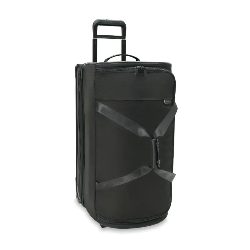 Briggs & Riley Wheeled Duffels|Checked<Briggs and Riley Baseline BLUWD127 Medium Two Wheel Duffle | Altman Luggage Black
