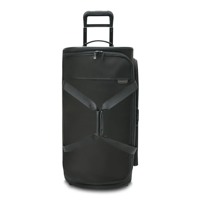 Briggs & Riley Wheeled Duffels|Checked<Briggs and Riley Baseline BLUWD127 Medium Two Wheel Duffle | Altman Luggage Black