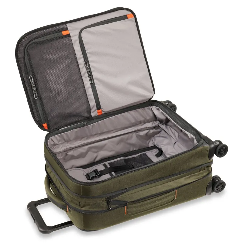 Briggs & Riley Checked|Carry-on Luggage<Briggs and Riley ZDX Domestic Carry on Expandable Spinner Hunter