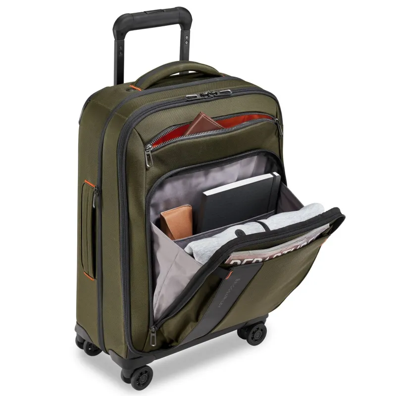 Briggs & Riley Checked|Carry-on Luggage<Briggs and Riley ZDX Domestic Carry on Expandable Spinner Hunter