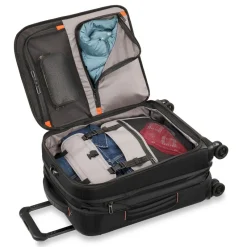 Briggs & Riley Checked|Carry-on Luggage<Briggs and Riley ZDX International Carry on Expandable Spinner Black