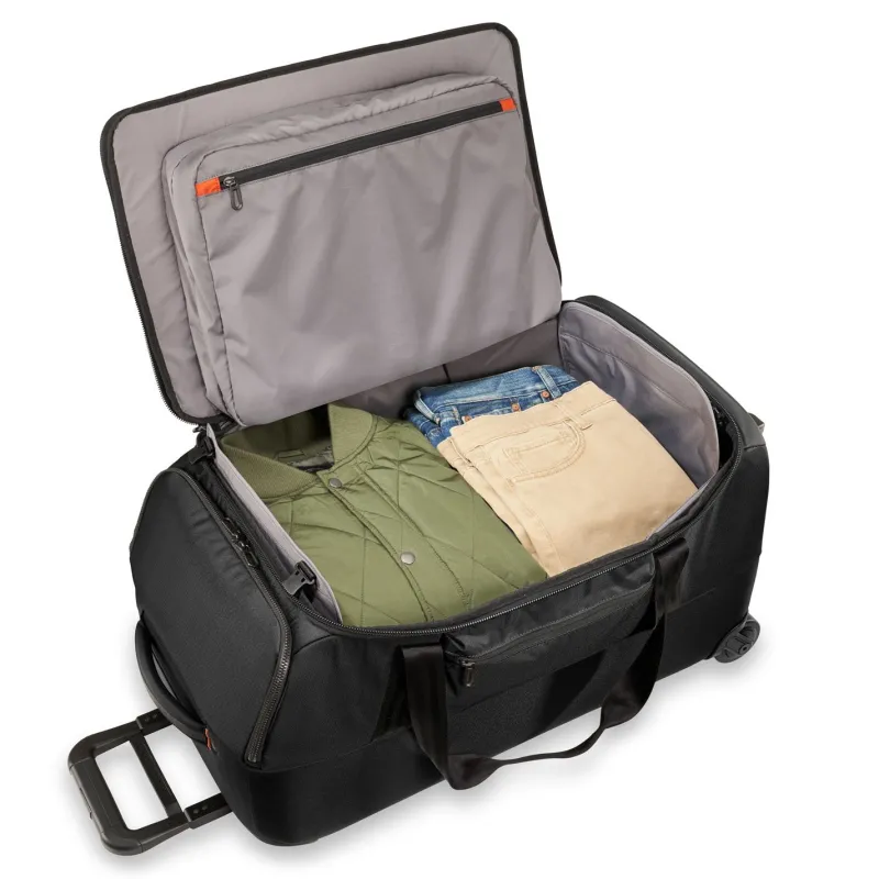 Briggs & Riley Wheeled Duffels|Checked<Briggs and Riley ZDX Medium Upright Duffle | Altman Luggage Black
