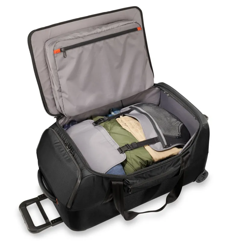 Briggs & Riley Wheeled Duffels|Checked<Briggs and Riley ZDX Medium Upright Duffle | Altman Luggage Black