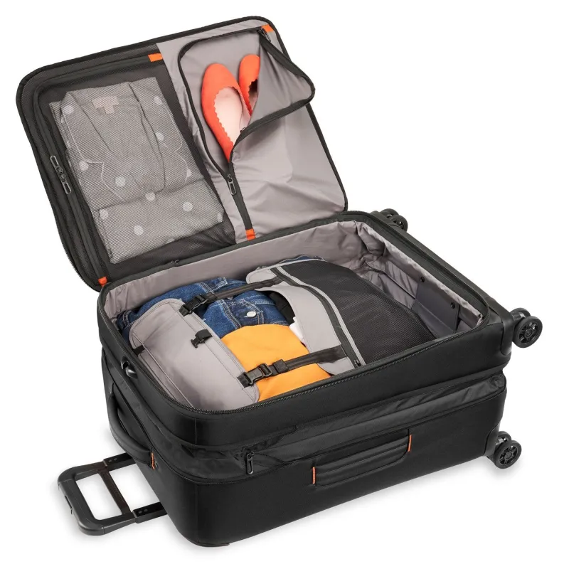 Briggs & Riley Checked<Briggs and Riley ZDX Medium Expandable Spinner | Altman Luggage Black