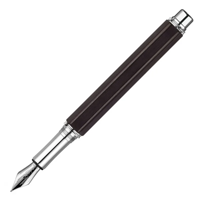 Caran D'Ache Fountain<Caran d Ache Varius Ebony Silver Plated Rhodium Coated Fountain Pen