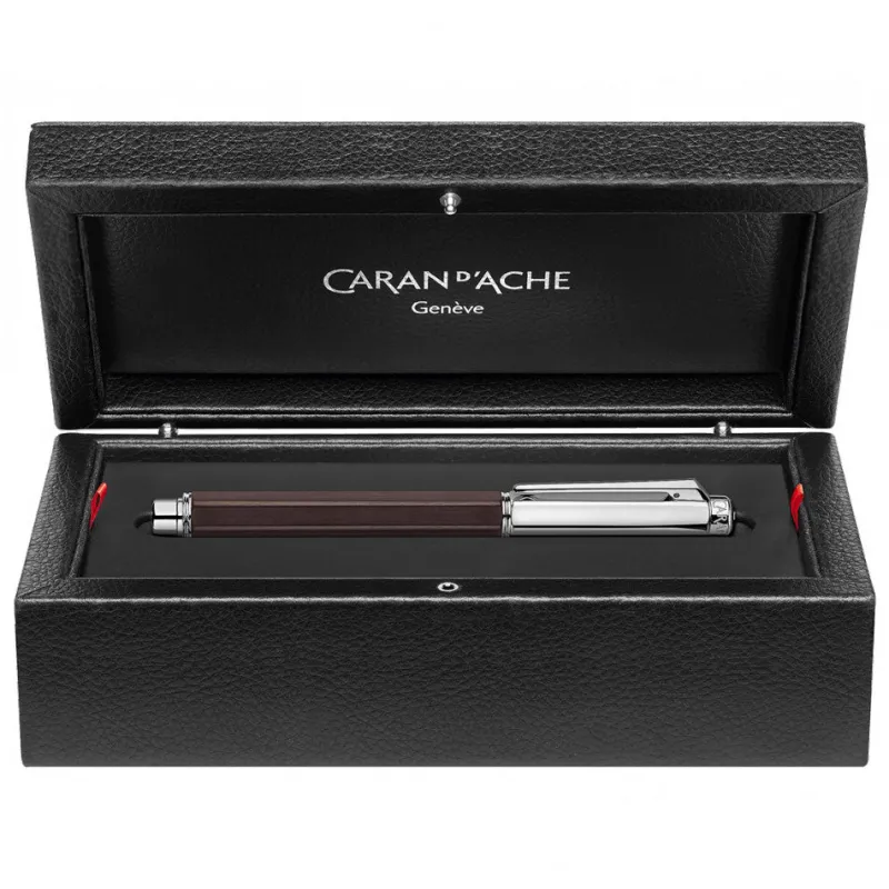 Caran D'Ache Fountain<Caran d Ache Varius Ebony Silver Plated Rhodium Coated Fountain Pen