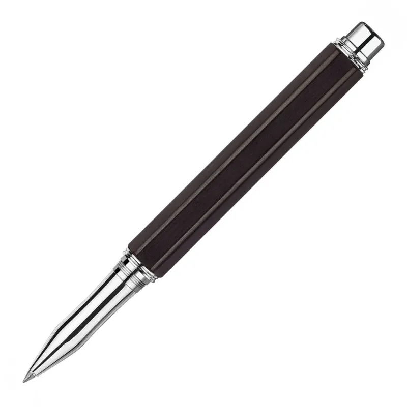 Caran D'Ache Rollerball|Felt Tip<Caran d Ache Varius Ebony Wood Silver Plated and Rhodium Coated Roller