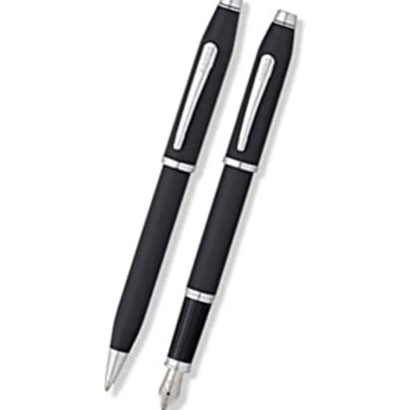 Cross Pen Closeouts<Century II Fountain Pen & Ballpoint Set Black Smooth Touch