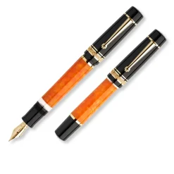 Delta Fountain<Dolce Vita Original Gold Trim Mid Size Fountain Pen