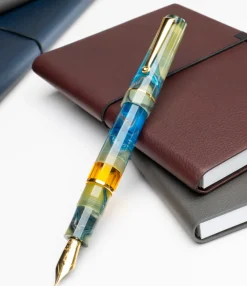Delta Fountain<Duna Oasis Blue Fountain Pen 14k Nib | Altman Luggage