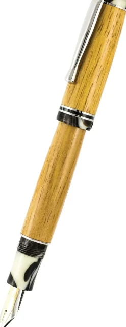 Delta Fountain<Light Sea Wood Wooden Collection Fountain Pen 18k Fine Nib