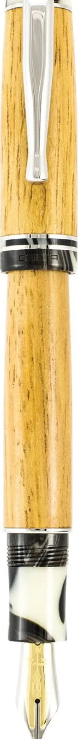 Delta Fountain<Light Sea Wood Wooden Collection Fountain Pen 18k Fine Nib