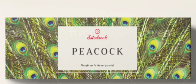 Esterbrook Rollerball<Estie Peacock ESPP17 Regular Size Gold Trim Rollerball Pen