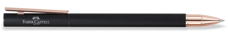 Faber-Castell Rollerball<NEO Slim Rollerball Pen Black Matte with Rose Gold