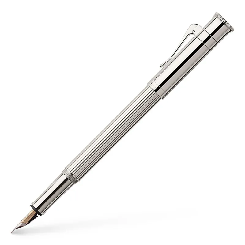 Graf Von Faber-Castell Fountain<Classic Platinum-Plated Fountain Pen