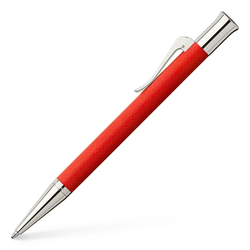 Graf Von Faber-Castell Pen Closeouts|Ballpoint<Guilloche Ballpoint Pen India Red
