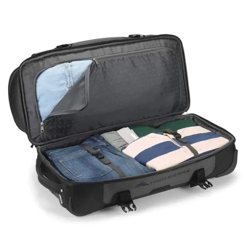 High Sierra Lead|Wheeled Duffels<Fairlead 34" Drop Bottom Duffel Black