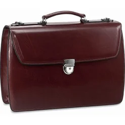 Jack Georges Portfolios|Business Cases<| Elements Collection Triple Gusset Flap Over Leather Briefcase 4403 | Altman Luggage
