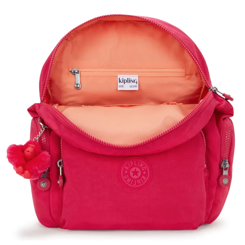 Kipling Backpacks<City City Zip Small Backpack Confetti Pink | Altman Luggage