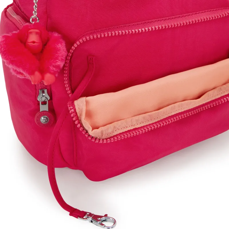 Kipling Backpacks<City City Zip Small Backpack Confetti Pink | Altman Luggage