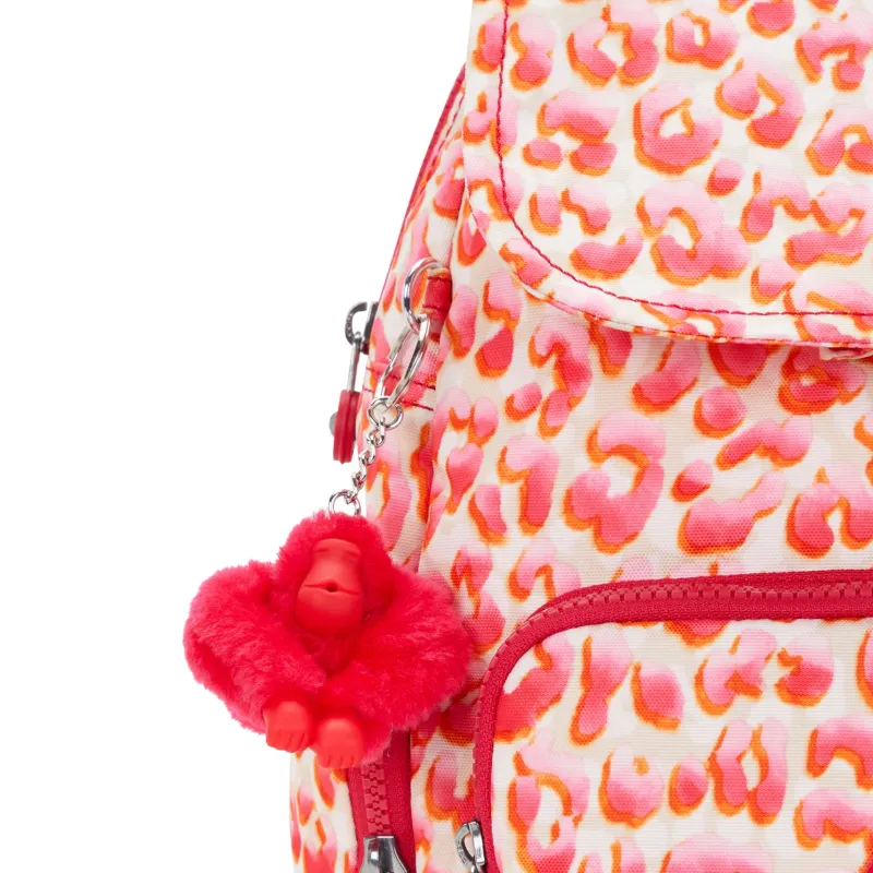Kipling Backpacks<City City Zip Small Backpack LATIN CHEETAH | Altman Luggage