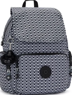 Kipling Backpacks<City City Zip Small Backpack Signature Print | Altman Luggage