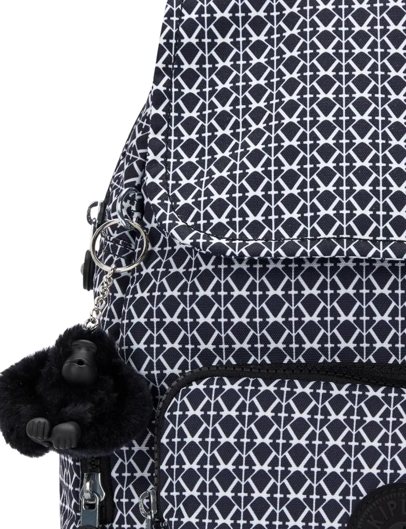 Kipling Backpacks<City City Zip Small Backpack Signature Print | Altman Luggage