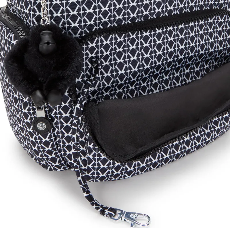 Kipling Backpacks<City City Zip Small Backpack Signature Print | Altman Luggage