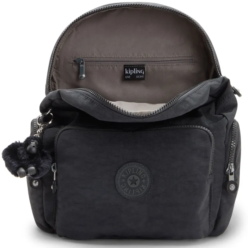 Kipling Backpacks<City City Zip Small Backpack Black Noir | Altman Luggage