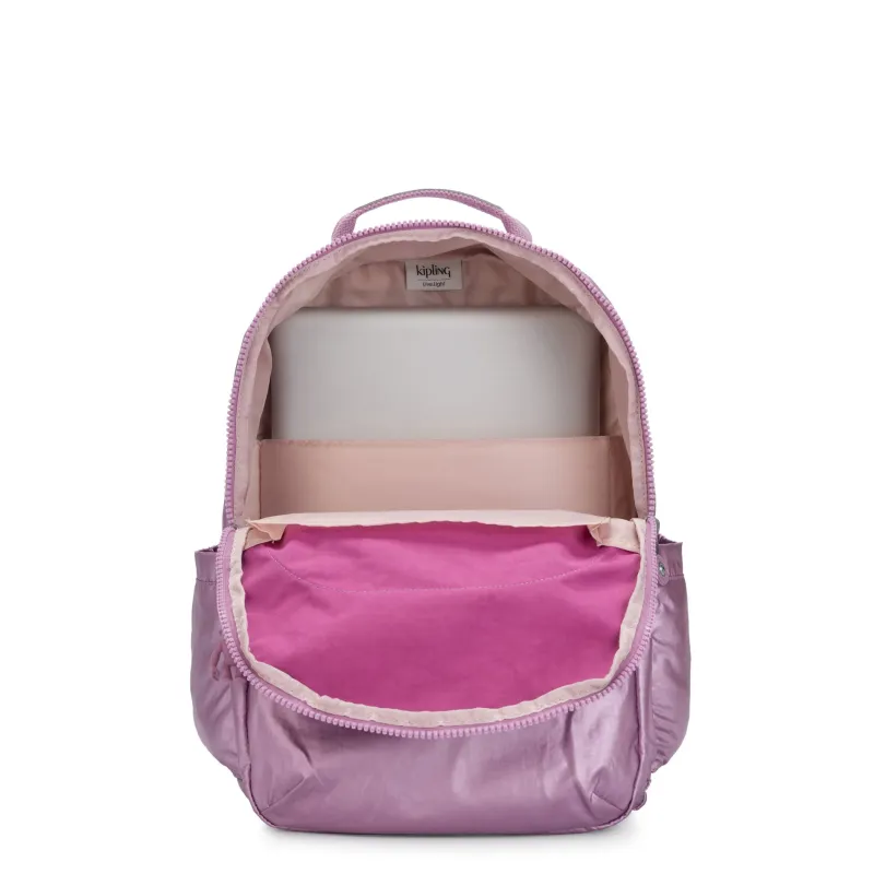 Kipling Backpacks<Seoul Large Metallic Berry 15 Laptop Backpack | Altman Luggage