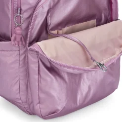 Kipling Backpacks<Seoul Large Metallic Berry 15 Laptop Backpack | Altman Luggage