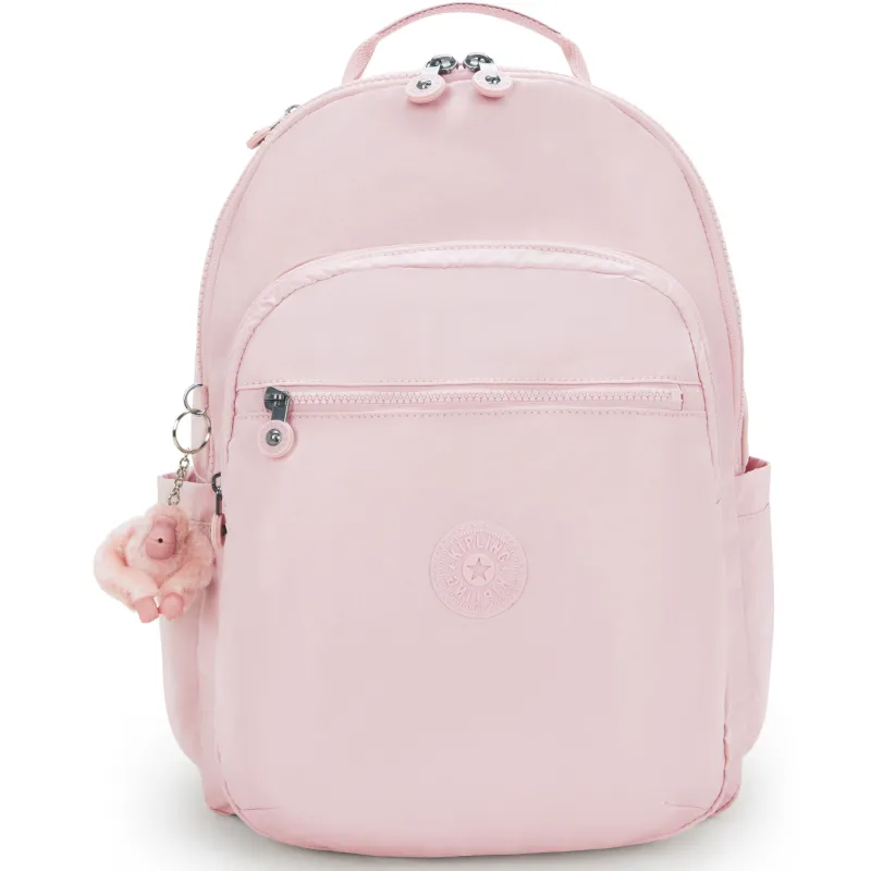 Kipling Backpacks<Seoul Large Metallic Pink Shine Laptop Backpack | Altman Luggage