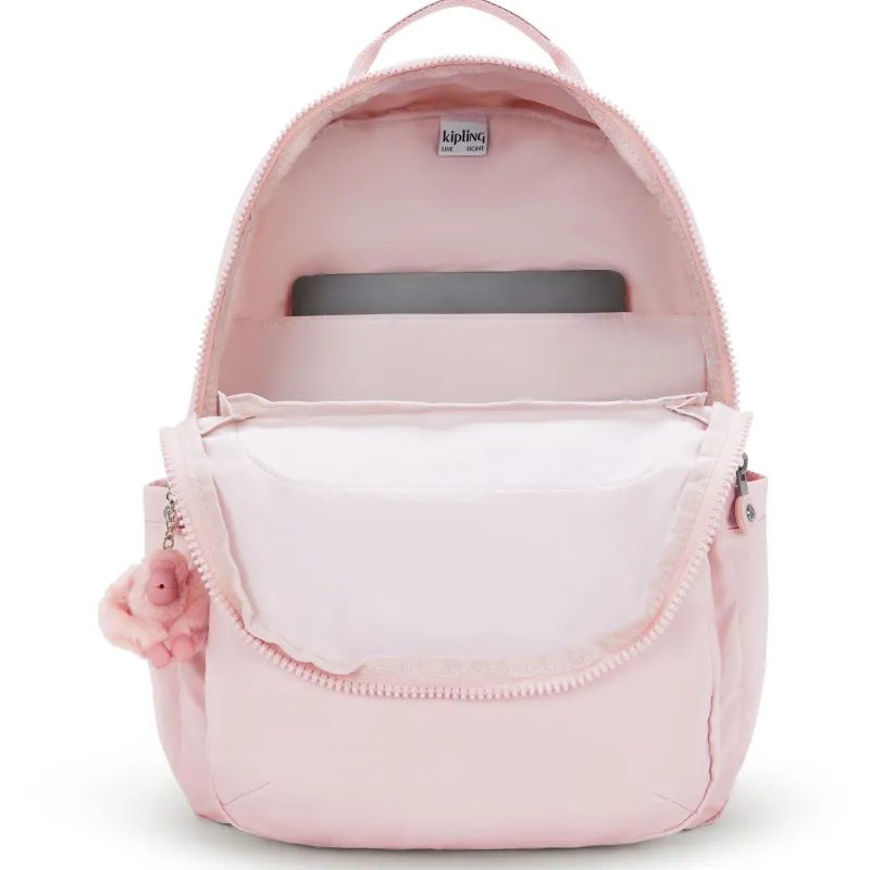 Kipling Backpacks<Seoul Large Metallic Pink Shine Laptop Backpack | Altman Luggage