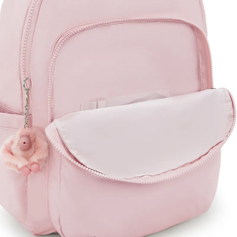 Kipling Backpacks<Seoul Large Metallic Pink Shine Laptop Backpack | Altman Luggage